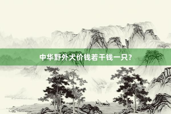 中华野外犬价钱若干钱一只？